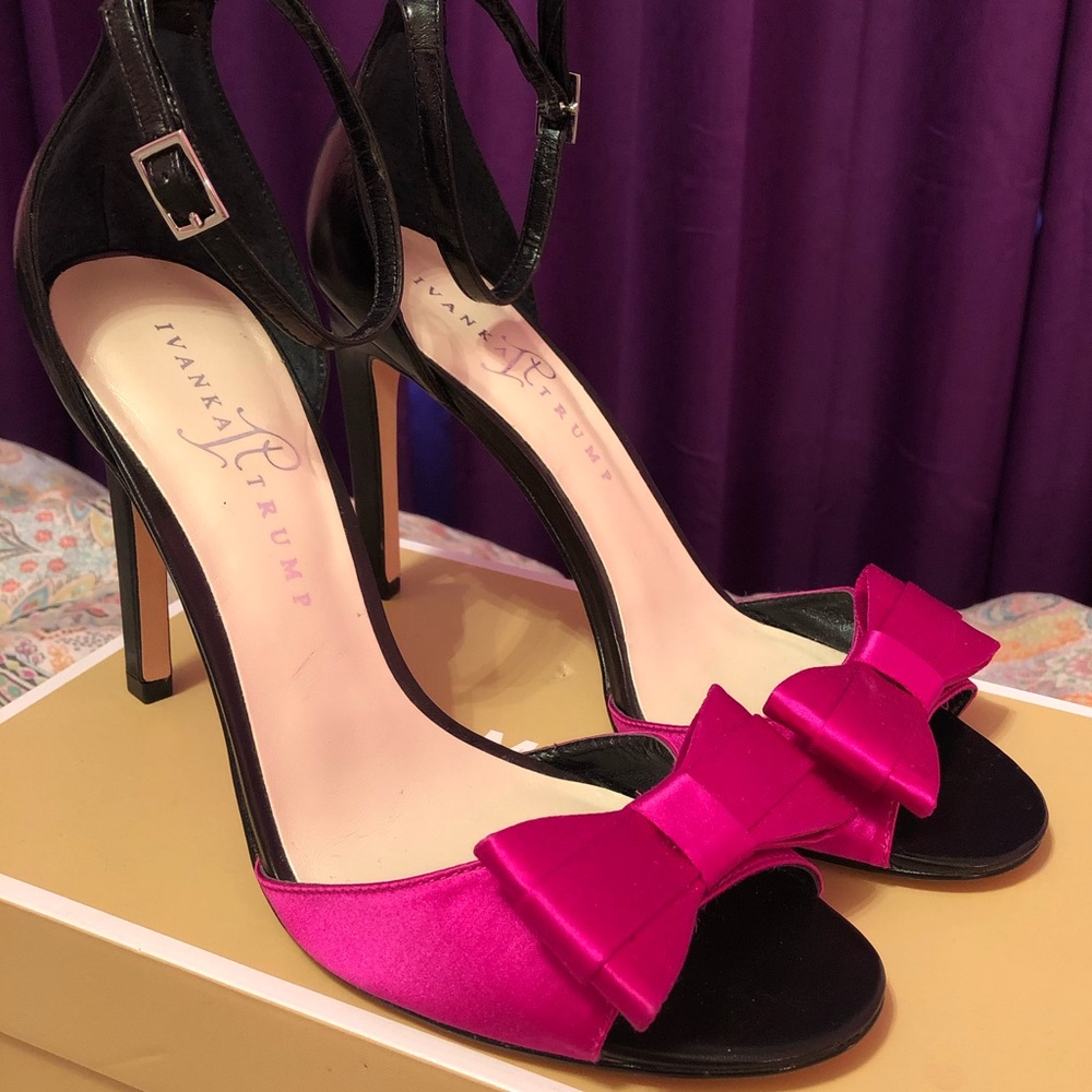 Satin Bow Heels